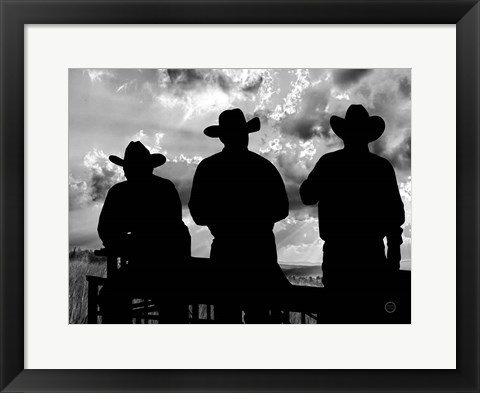 Framed Three Cowboys Print