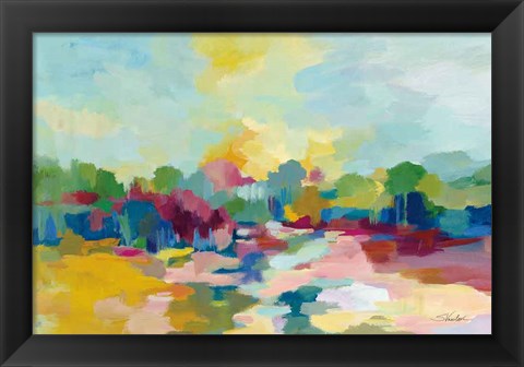 Framed Colorful Inlet Print