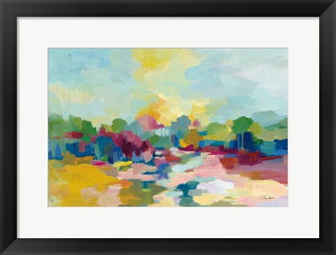 Framed Colorful Inlet Print