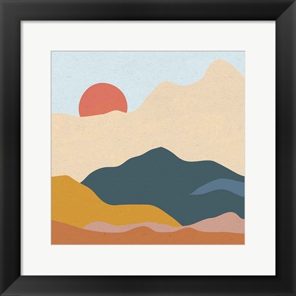 Framed Mountainous II Print