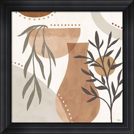 Framed Botanical Form III Neutral Print
