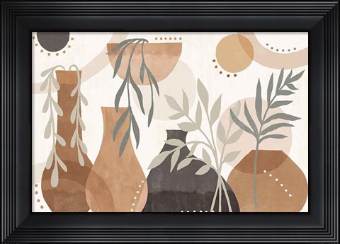 Framed Botanical Form I Neutral Print