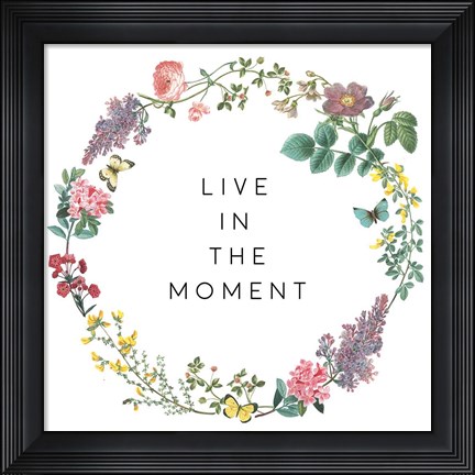 Framed Victorian Garden Bright V Print