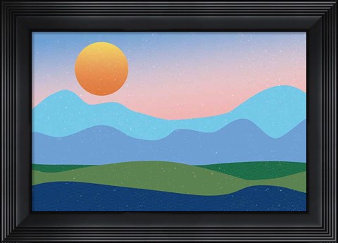 Framed Mountaintop No Words Print
