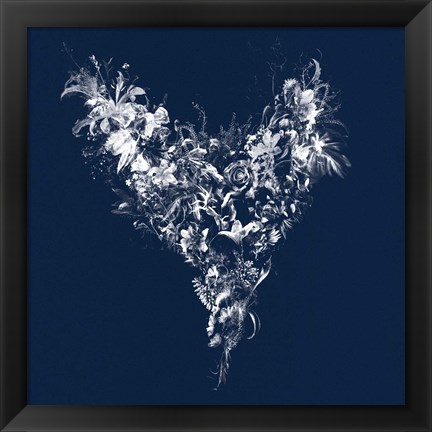 Framed Heart Silhouette Print