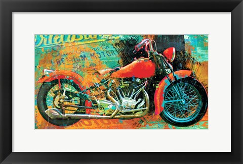 Framed Hardtail Tangerine Print