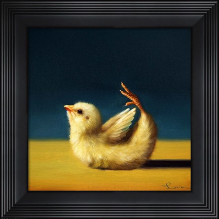 Framed Yoga Chick Bow Pose Print