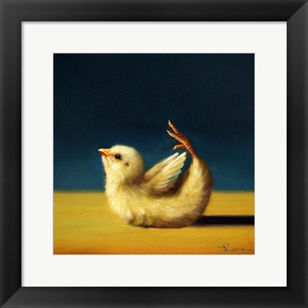 Framed Yoga Chick Bow Pose Print