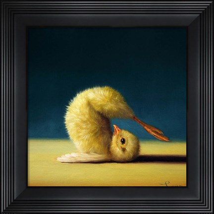 Framed Yoga Chick Plow Pose Print