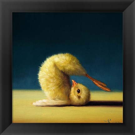 Framed Yoga Chick Plow Pose Print