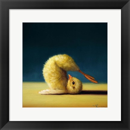 Framed Yoga Chick Plow Pose Print