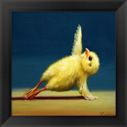 Framed Yoga Chick Side Plank Print