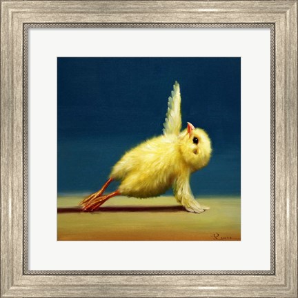 Framed Yoga Chick Side Plank Print