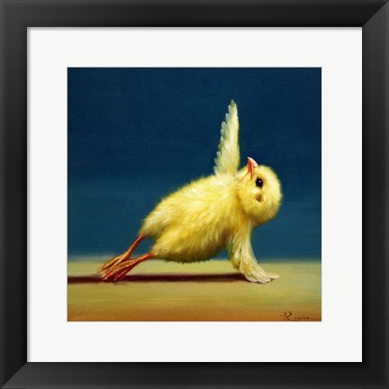 Framed Yoga Chick Side Plank Print