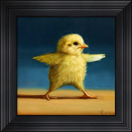 Framed Yoga Chick Warrior Two Print