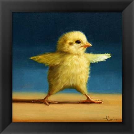 Framed Yoga Chick Warrior Two Print