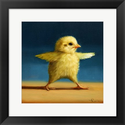 Framed Yoga Chick Warrior Two Print