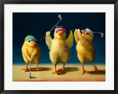 Framed Yoga Chicks Golf Chicks Print