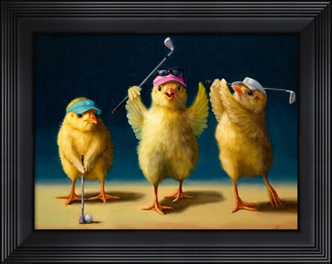 Framed Yoga Chicks Golf Chicks Print