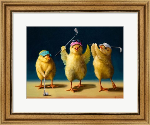 Framed Yoga Chicks Golf Chicks Print