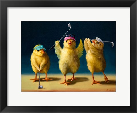 Framed Yoga Chicks Golf Chicks Print