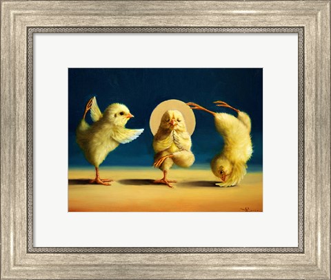 Framed Yoga Chicks Three Print