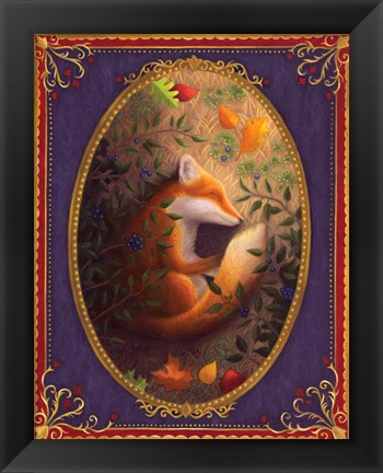 Framed Sleeping Fox Print