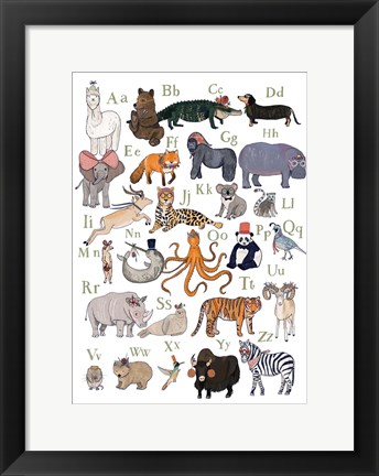 Framed ABC Party Animal Print