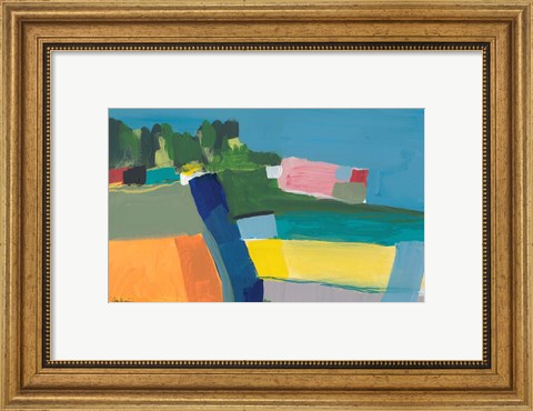 Framed Small Town On a Hill No. 2 Print