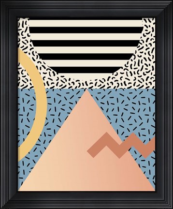 Framed Modern Memphis I Print