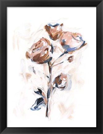 Framed Abstract Rose Bouquet I Print