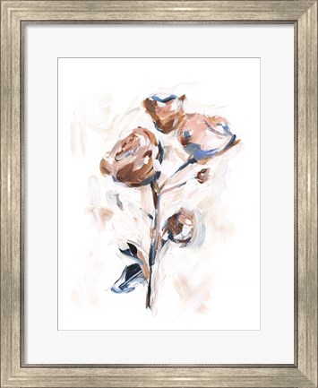 Framed Abstract Rose Bouquet I Print