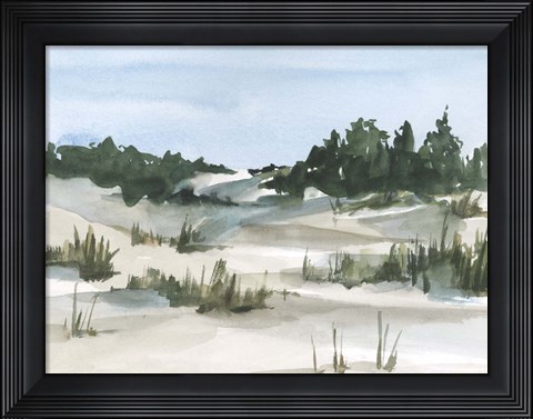 Framed Watercolor Sand Dunes II Print