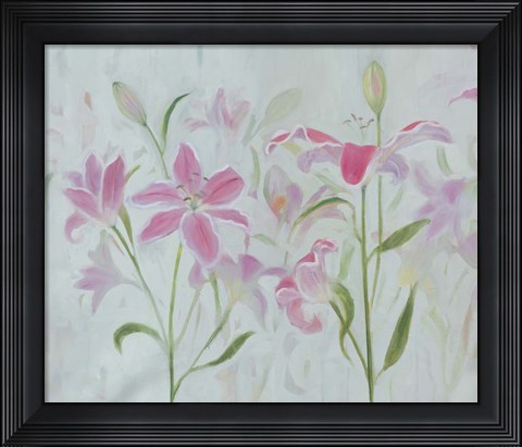 Framed Dancing Pink Trio I Print