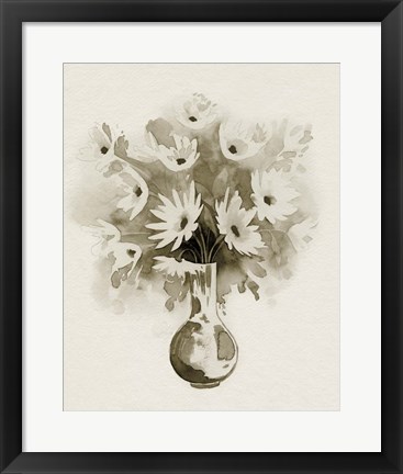 Framed Daisy Bouquet Sketch IV Print