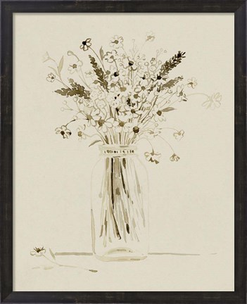 Framed Foraged Bouquet I Print
