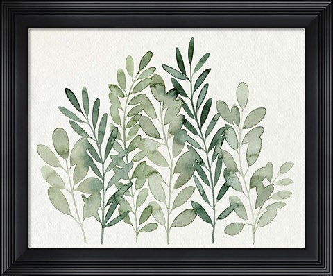 Framed Foraged Greens I Print
