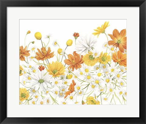 Framed Sunny Wild Bouquet III Print