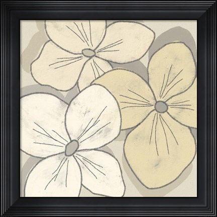 Framed Beige Blooms IV Print