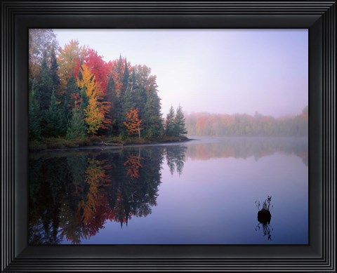 Framed Foggy Morning Sunrise Print