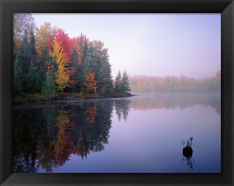 Framed Foggy Morning Sunrise Print