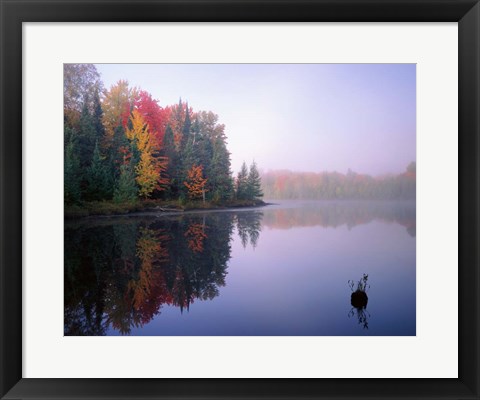 Framed Foggy Morning Sunrise Print