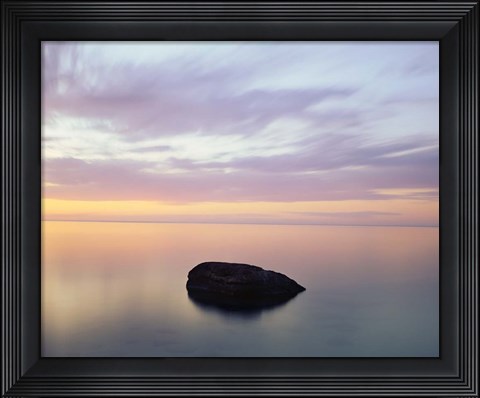 Framed Rock at Sunset Print