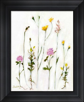 Framed Chamomile, Clover and Dandelion Print