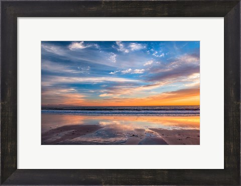 Framed Cloud Reflections Twin Lakes Beach Print