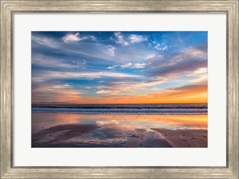 Framed Cloud Reflections Twin Lakes Beach Print