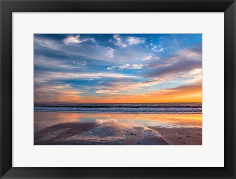 Framed Cloud Reflections Twin Lakes Beach Print