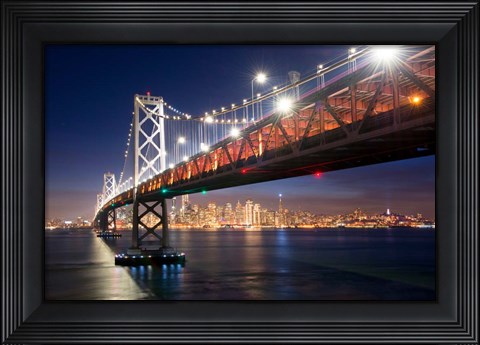 Framed Under The Bay Bridge Print