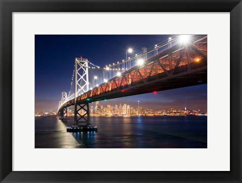 Framed Under The Bay Bridge Print