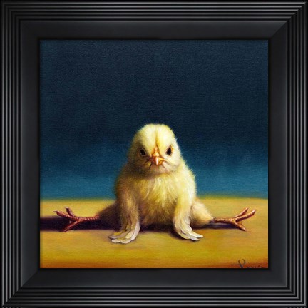 Framed Yoga Chick Front Split Print